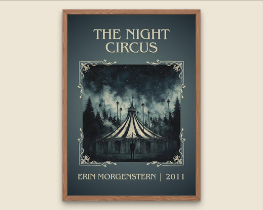 The Night Circus by Erin Morgenstern High Quality Poster Print. Free Delivery Wall Art. Author&Blurb Book/Novel Minimalist Home Gift Cover