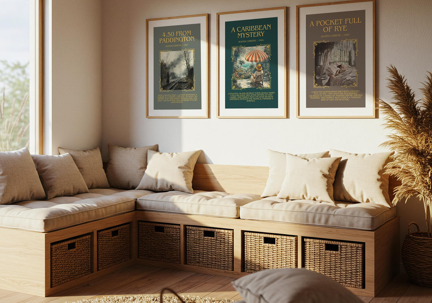 4.50 From Paddington by Agatha Christie Descriptive, High Quality Poster Print.Free Delivery Wall Art.Author and Blurb Book Artwork Gift Art