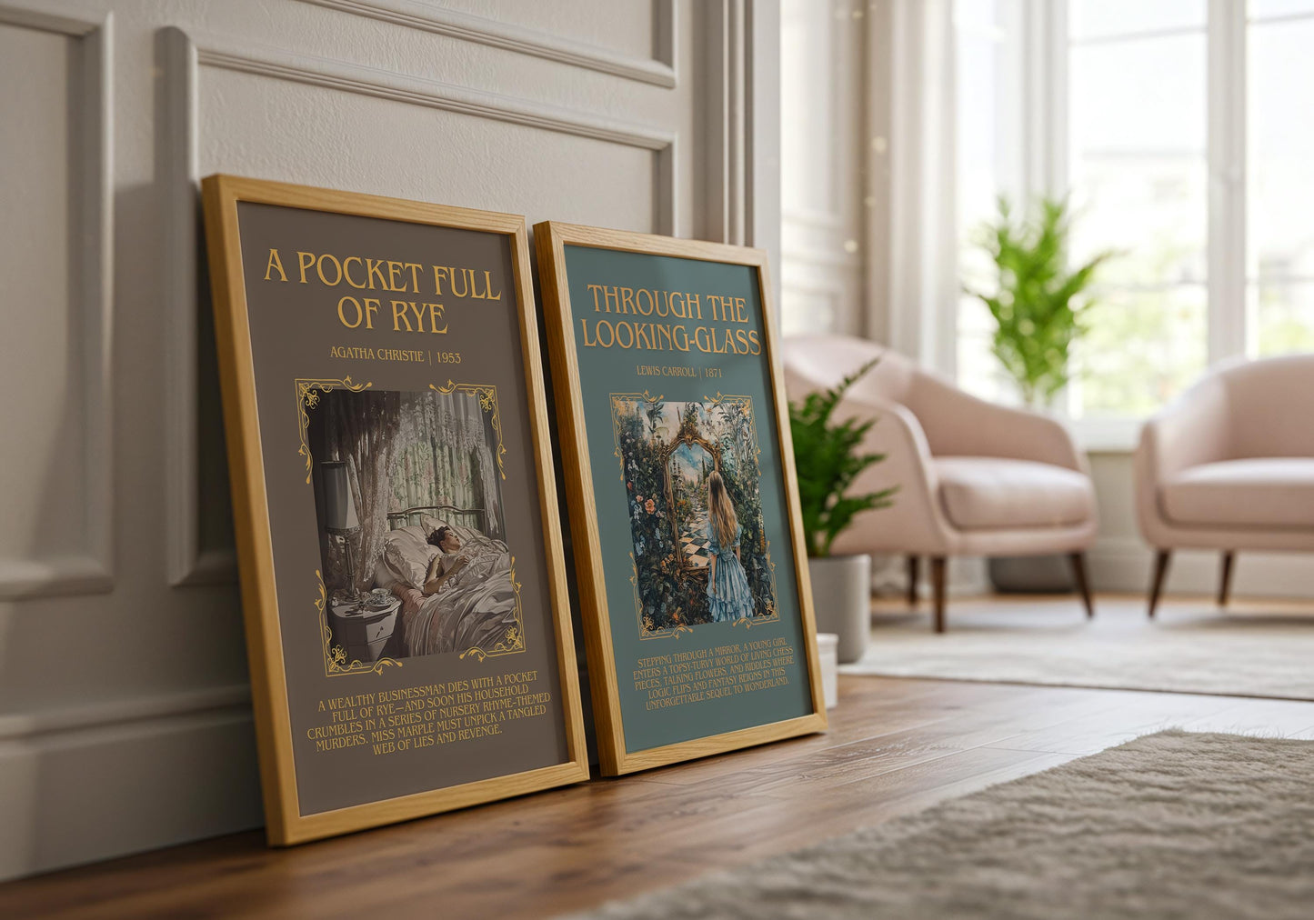 A Pocket Full Of Rye by Agatha Christie Descriptive, High Quality Poster Print.Free Delivery Wall Art.Author and Blurb Book Artwork Gift Art