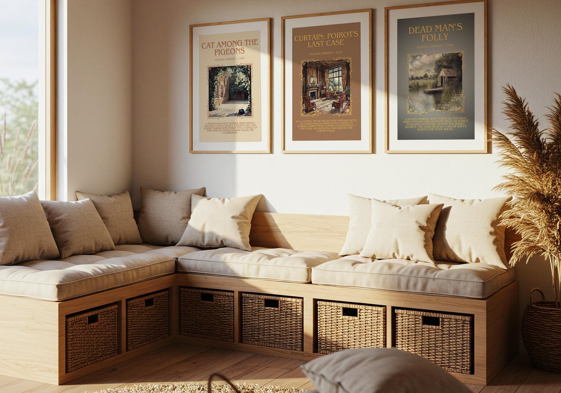 Curtain: Poirot's Last Case by Agatha Christie Descriptive, High Quality Poster Print.Free Delivery Wall Art. Author and Blurb Book Artwork