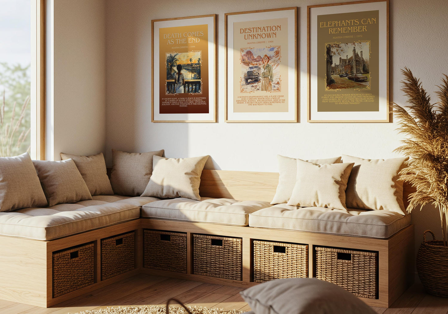 Death Comes At The End by Agatha Christie Descriptive, High Quality Poster Print.Free Delivery Wall Art. Author and Blurb Book Artwork