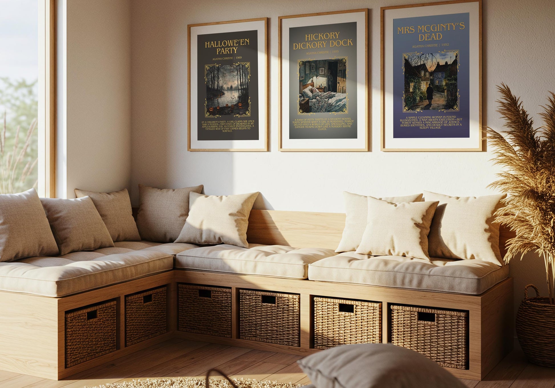 Hickory Dickory Dock by Agatha Christie Descriptive, High Quality Poster Print.Free Delivery Wall Art. Author and Blurb Book Artwork