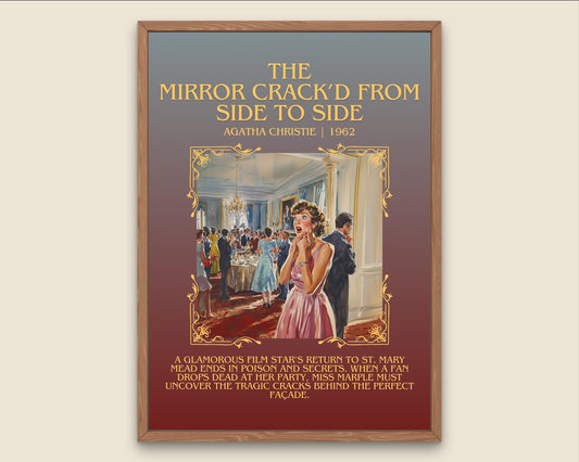 The Mirror Crack'd From Side To Side by Agatha Christie Descriptive, High Quality Poster Print.Free Delivery Wall Art Author&Blurb Book Art