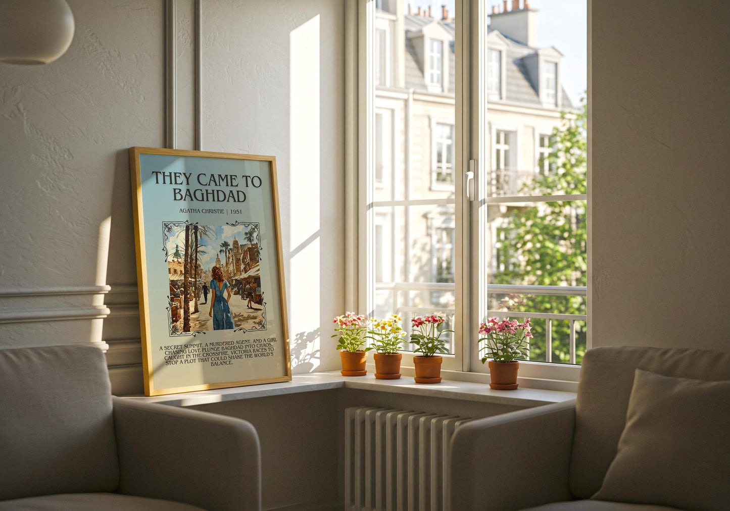 They Came To Baghdad by Agatha Christie Descriptive, High Quality Poster Print.Free Delivery Wall Art. Author & Blurb Book Artwork Cover