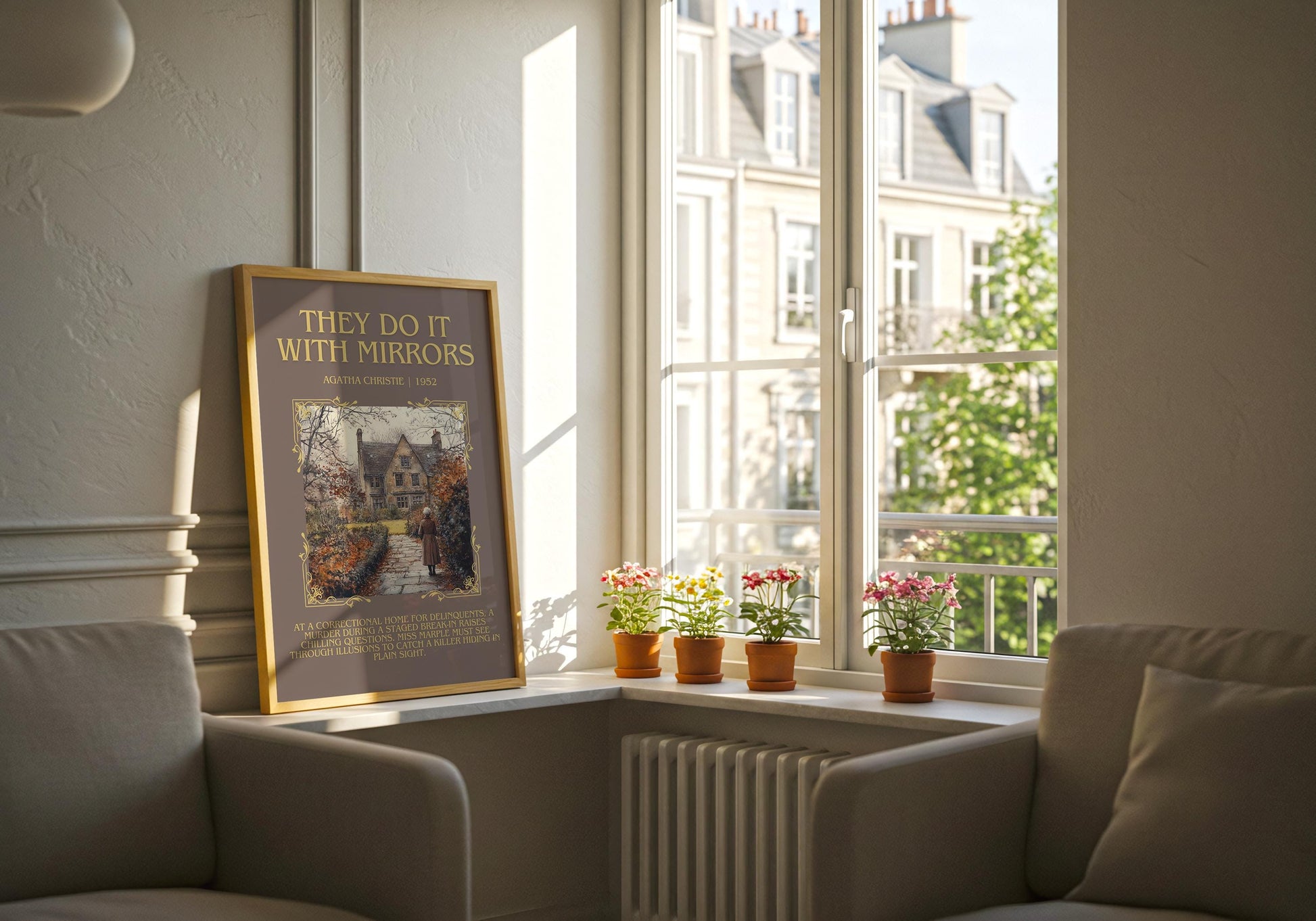 They Do It With Mirrors by Agatha Christie Descriptive, High Quality Poster Print.Free Delivery Wall Art Author&Blurb Book Art