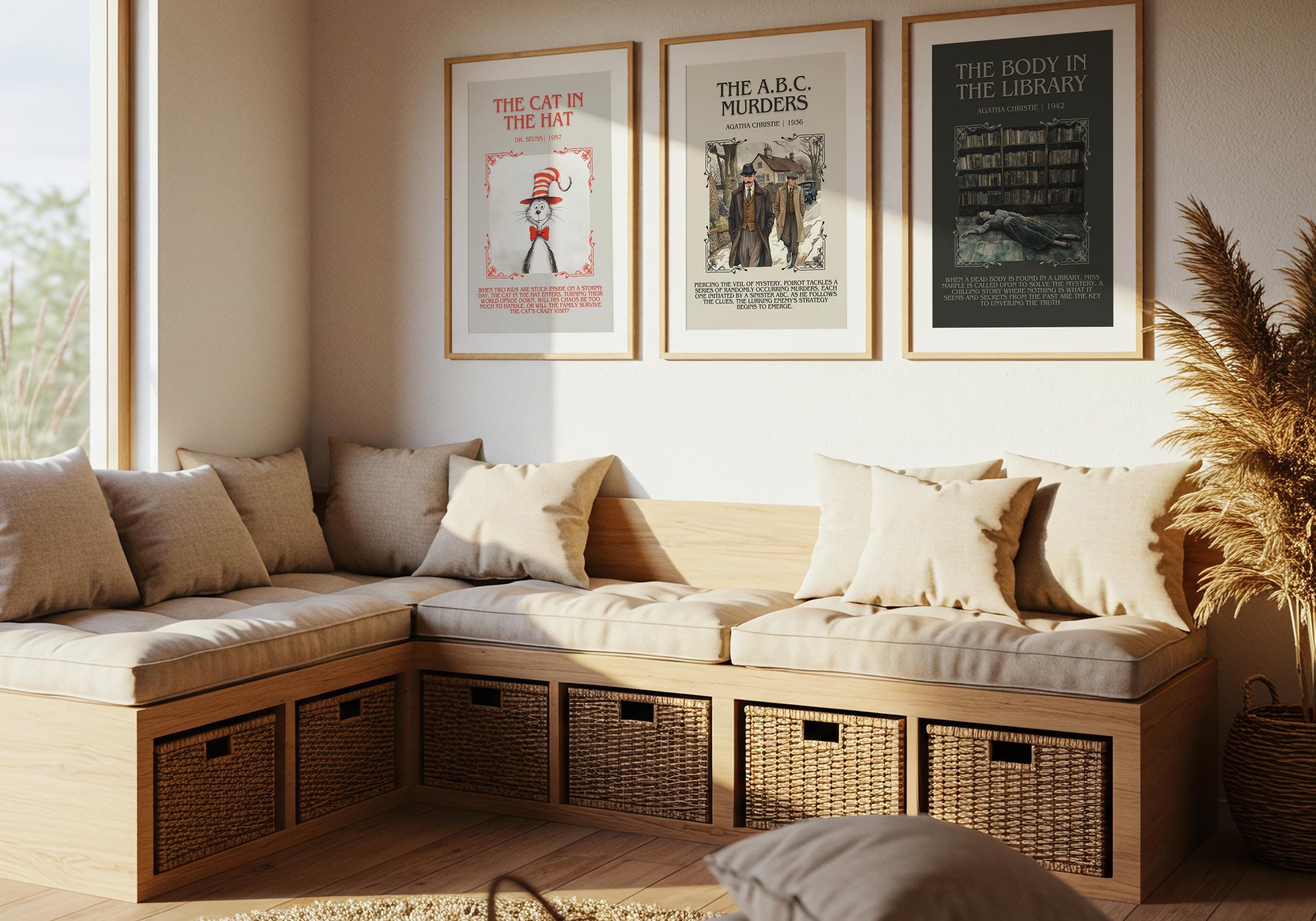 The Body In The Library by Agatha Christie Descriptive, High Quality Poster Print. Free Delivery Wall Art.Author and Blurb Book Artwork