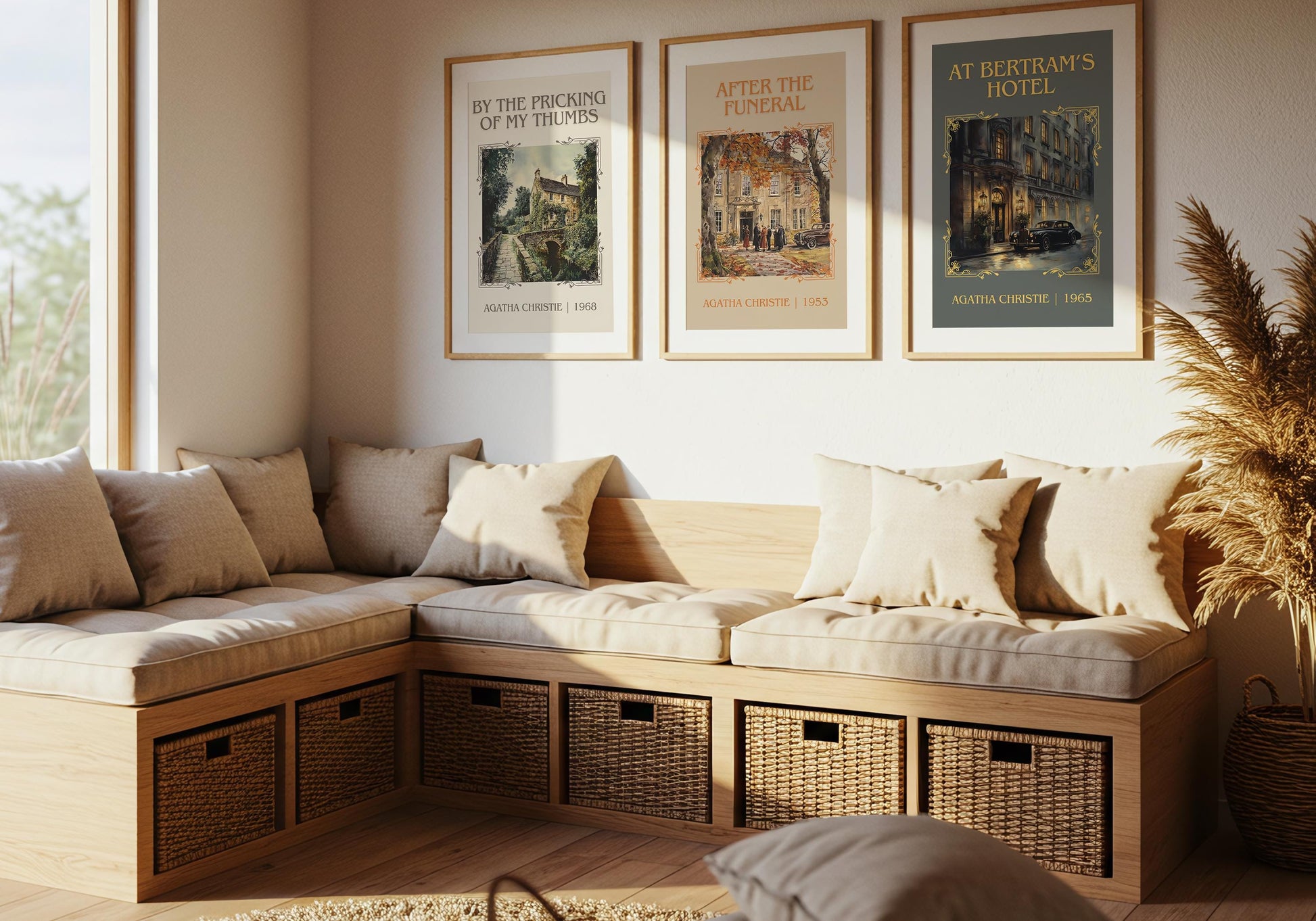 After The Funeral by Agatha Christie High Quality Poster Print.Free Delivery Wall Art. Author&Blurb Book/Novel Minimalist Home Gift Cover