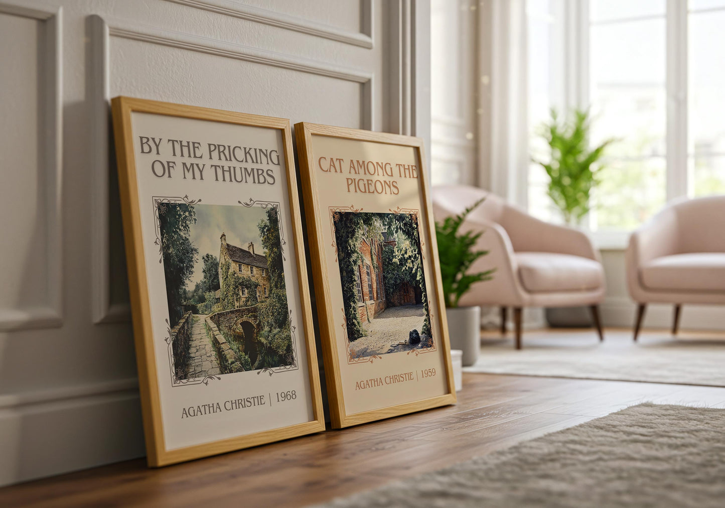 By The Pricking Of My Thumbs by Agatha Christie High Quality Poster Print.Free Delivery Wall Art. Author&Blurb Book/Novel Minimalist Gift