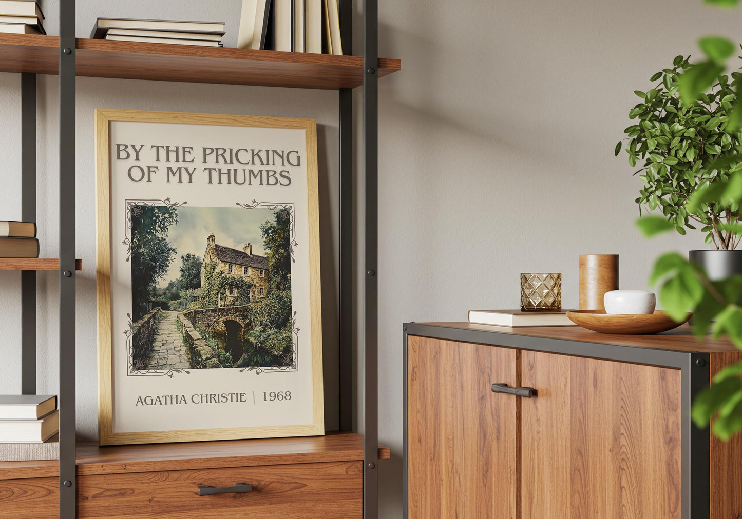 By The Pricking Of My Thumbs by Agatha Christie High Quality Poster Print.Free Delivery Wall Art. Author&Blurb Book/Novel Minimalist Gift