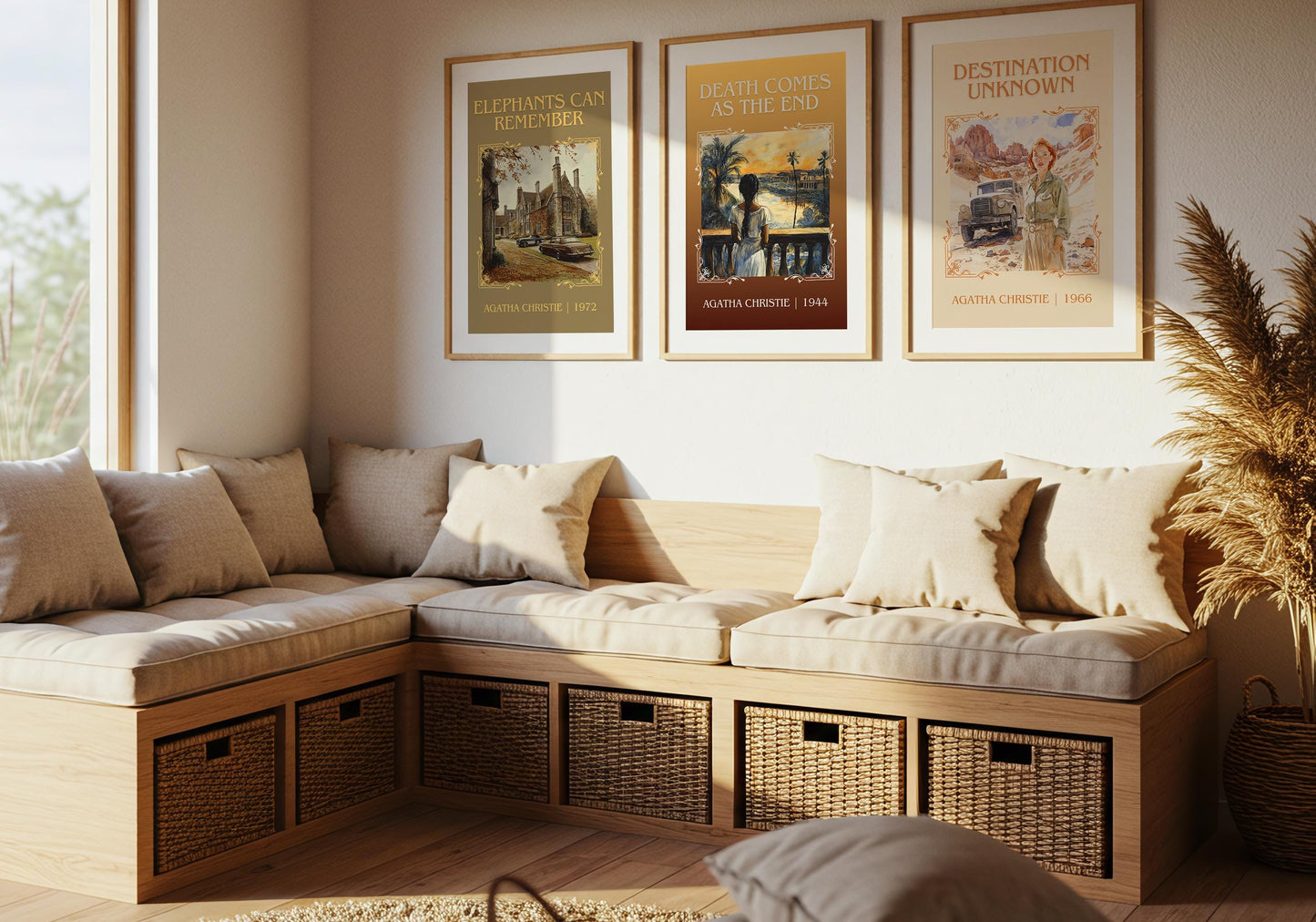 Destination Unknown by Agatha Christie High Quality Poster Print.Free Delivery Wall Art-Author&Blurb Book/Novel Minimalist Home Gift Cover