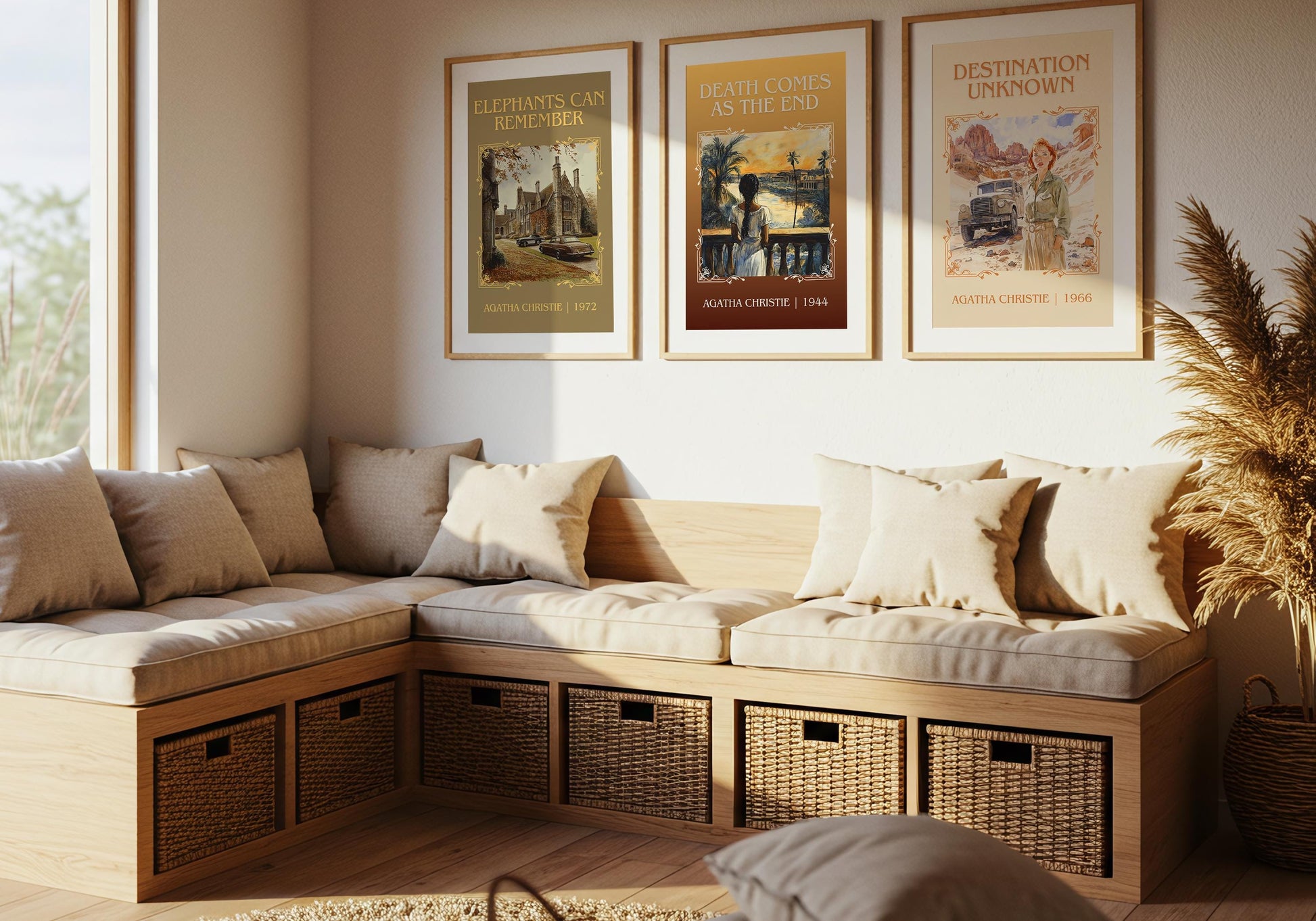 Destination Unknown by Agatha Christie High Quality Poster Print.Free Delivery Wall Art-Author&Blurb Book/Novel Minimalist Home Gift Cover