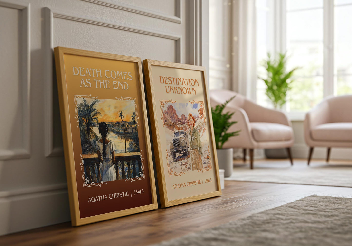Destination Unknown by Agatha Christie High Quality Poster Print.Free Delivery Wall Art-Author&Blurb Book/Novel Minimalist Home Gift Cover