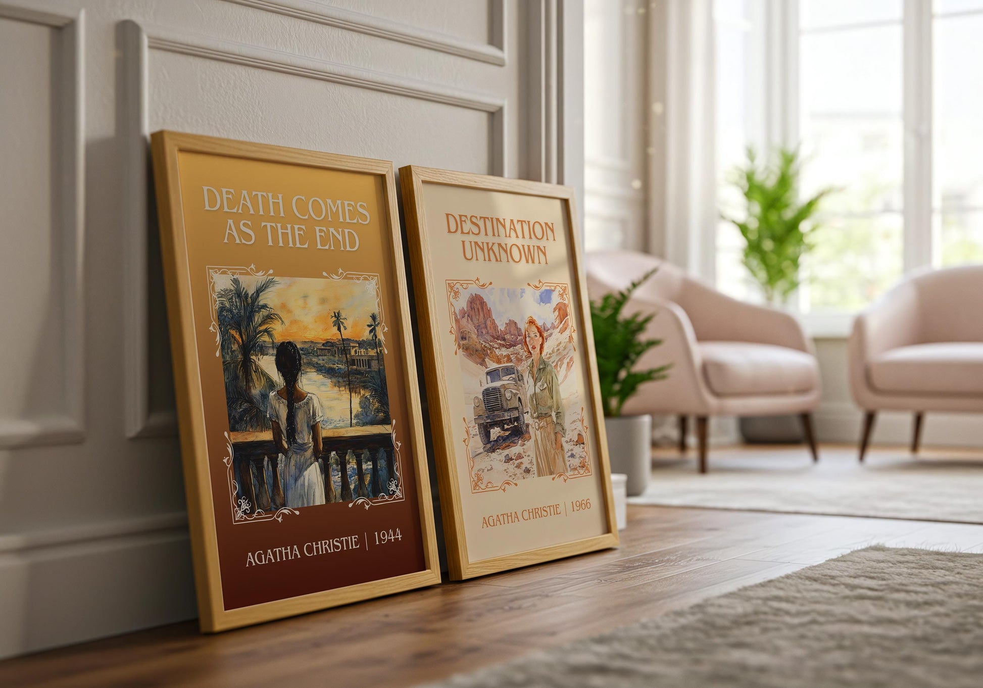 Destination Unknown by Agatha Christie High Quality Poster Print.Free Delivery Wall Art-Author&Blurb Book/Novel Minimalist Home Gift Cover