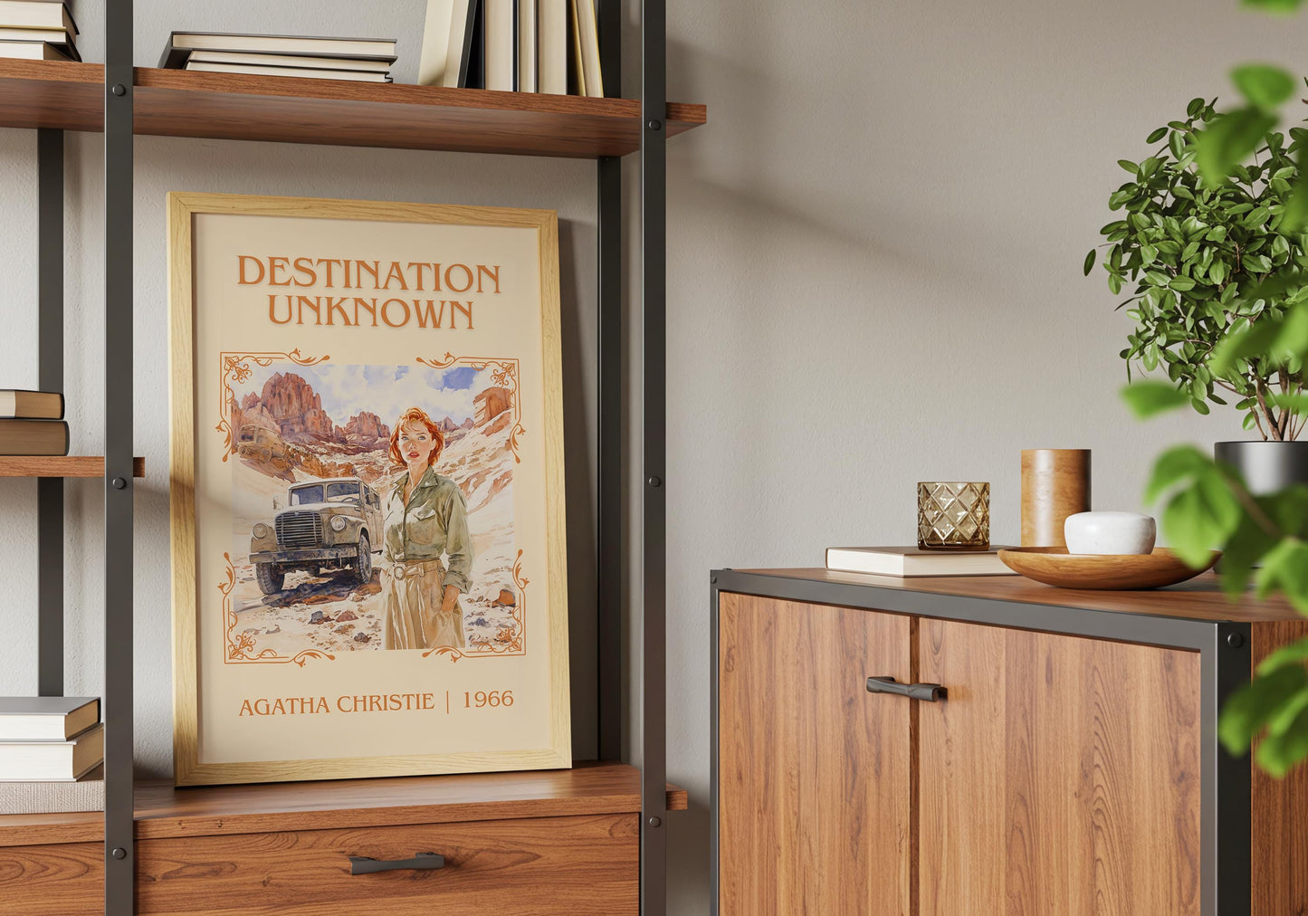 Destination Unknown by Agatha Christie High Quality Poster Print.Free Delivery Wall Art-Author&Blurb Book/Novel Minimalist Home Gift Cover