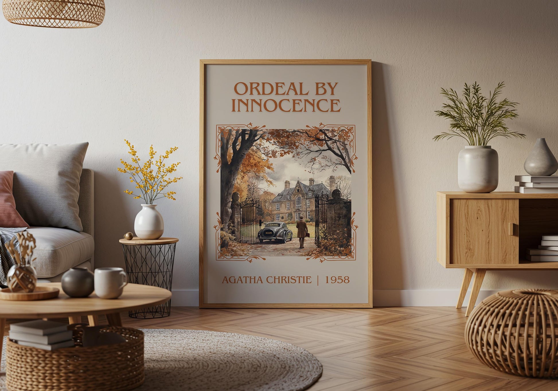 Ordeal By Innocence by Agatha Christie High Quality Poster Print.Free Delivery Wall Art-Author&Blurb Book/Novel Minimalist Home Gift Cover