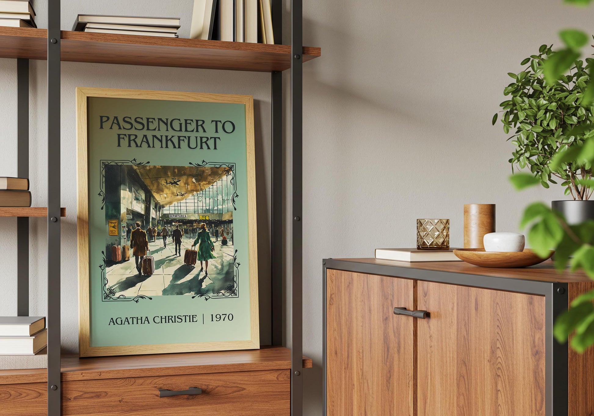 Passenger To Frankfurt by Agatha Christie High Quality Poster Print.Free Delivery Wall Art-Author&Blurb Book Minimalist Home Gift Cover