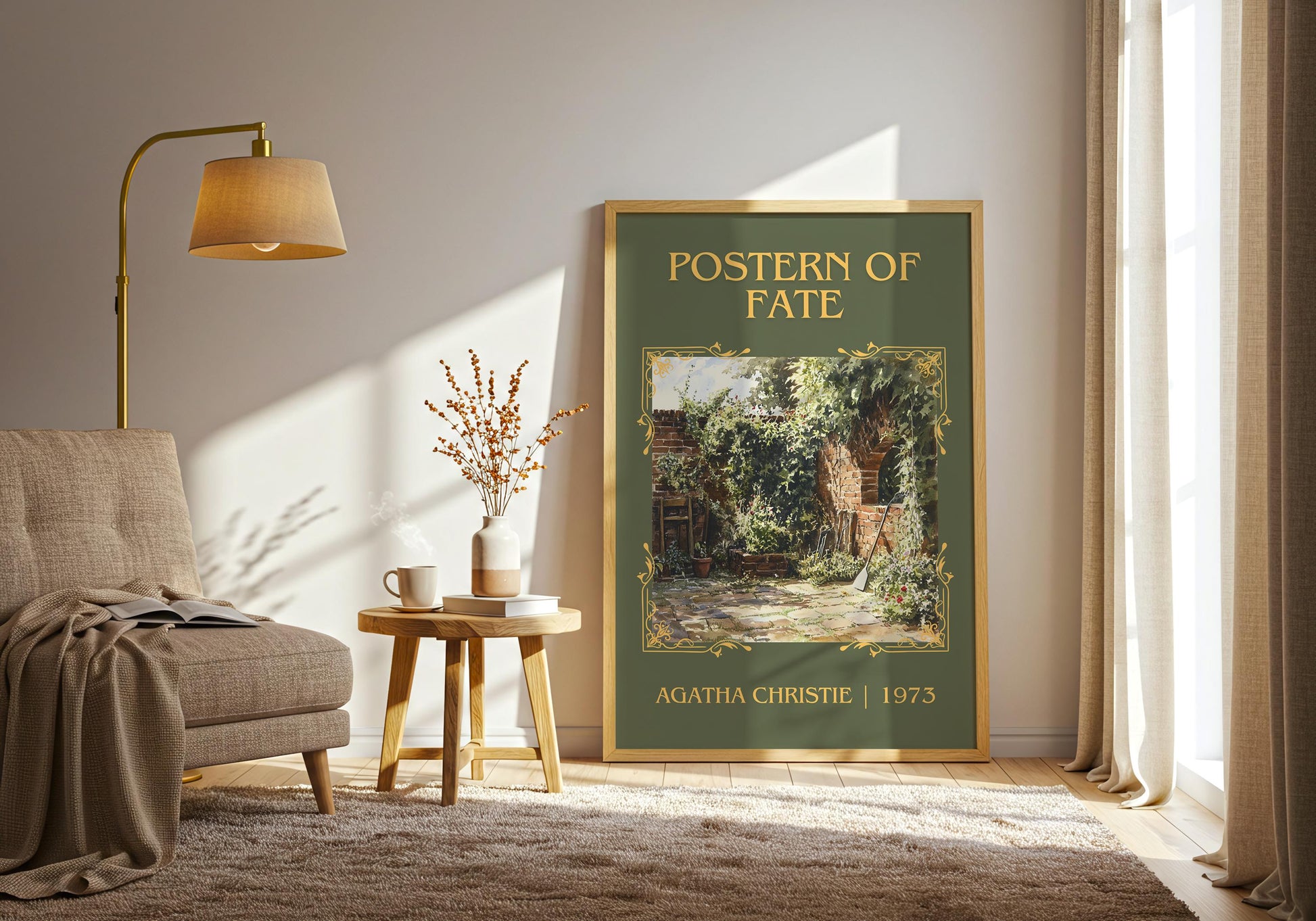 Postern Of Fate by Agatha Christie High Quality Poster Print.Free Delivery Wall Art-Author&Blurb Book/Novel Minimalist Home Gift Cover