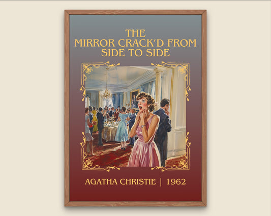 The Mirror Crack'd From Side To Side by Agatha Christie High Quality Poster Print.Free Delivery Wall Art-Author&Blurb Book Minimalist Home