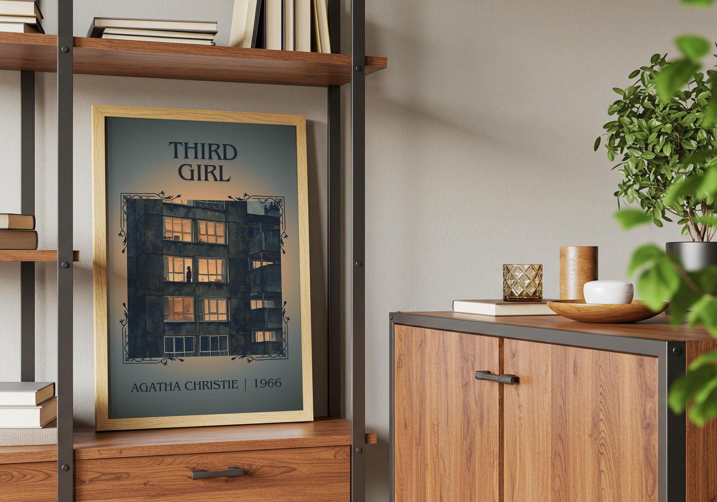 Third Girl by Agatha Christie High Quality Poster Print.Free Delivery Wall Art-Author&Blurb Book Minimalist Home Gift Cover Decor