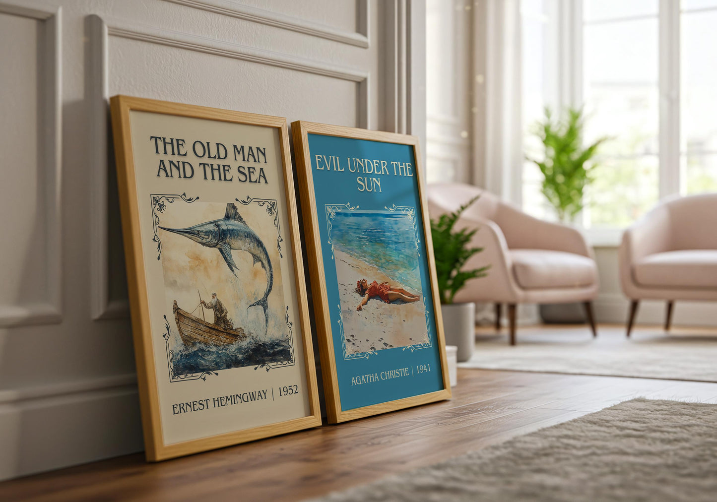 Evil Under The Sun by Agatha Christie High Quality Poster Print. Free Delivery Wall Art. Author and Blurb Book / Novel Minimalist Art.