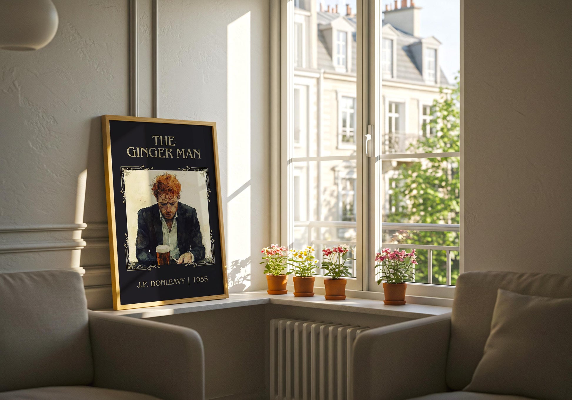 The Ginger Man by J.P. Donleavy High Quality Poster Print. Free Delivery Wall Art. Author & Blurb Book/Novel Minimalist Art.