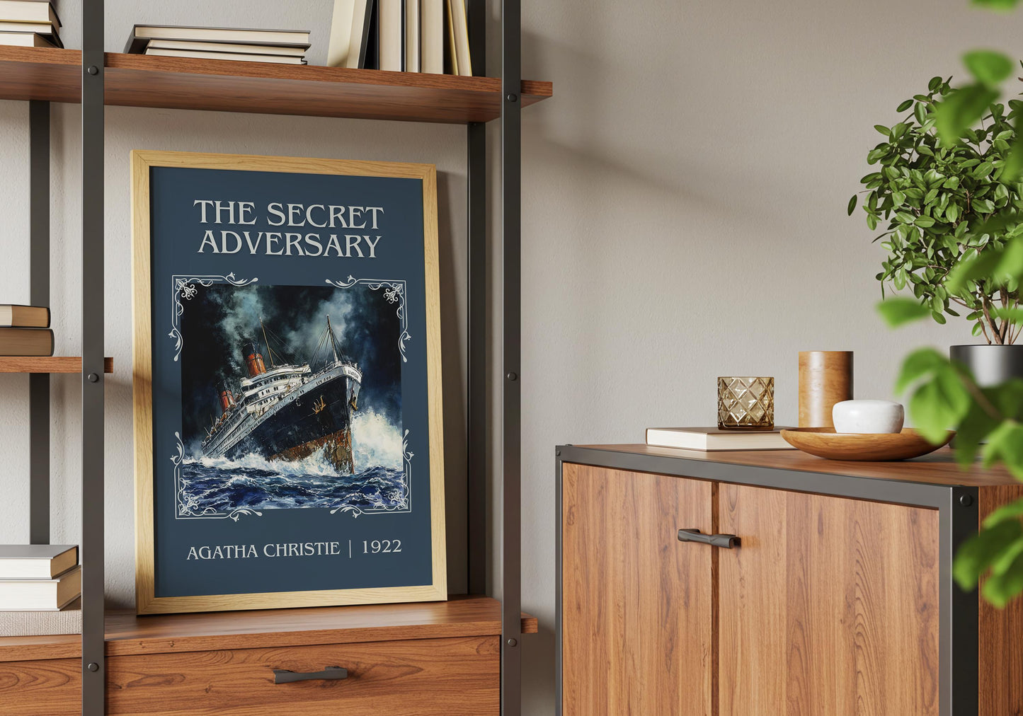 The Secret Adversary by Agatha Christie High Quality Poster Print. Free Delivery Wall Art. Author & Blurb Book/Novel Minimalist Art Gift