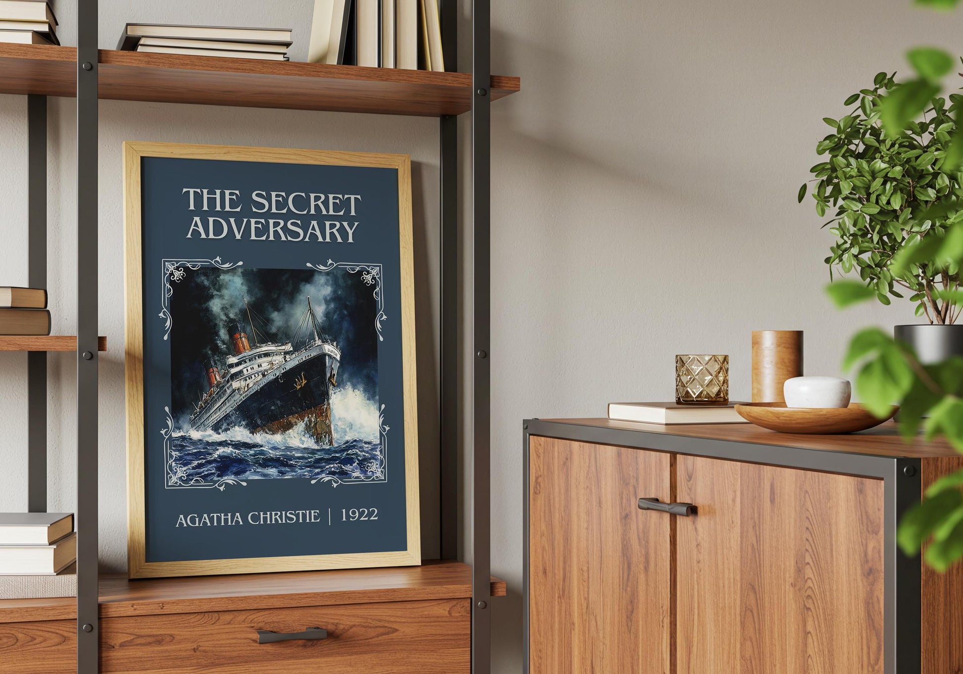 The Secret Adversary by Agatha Christie High Quality Poster Print. Free Delivery Wall Art. Author & Blurb Book/Novel Minimalist Art Gift