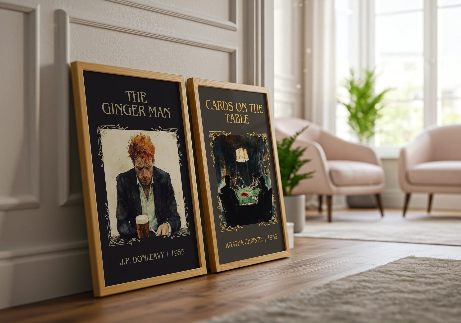 Cards On The Table by Agatha Christie High Quality Poster Print. Free Delivery Wall Art. Author & Blurb Book/Novel Minimalist Art Gift