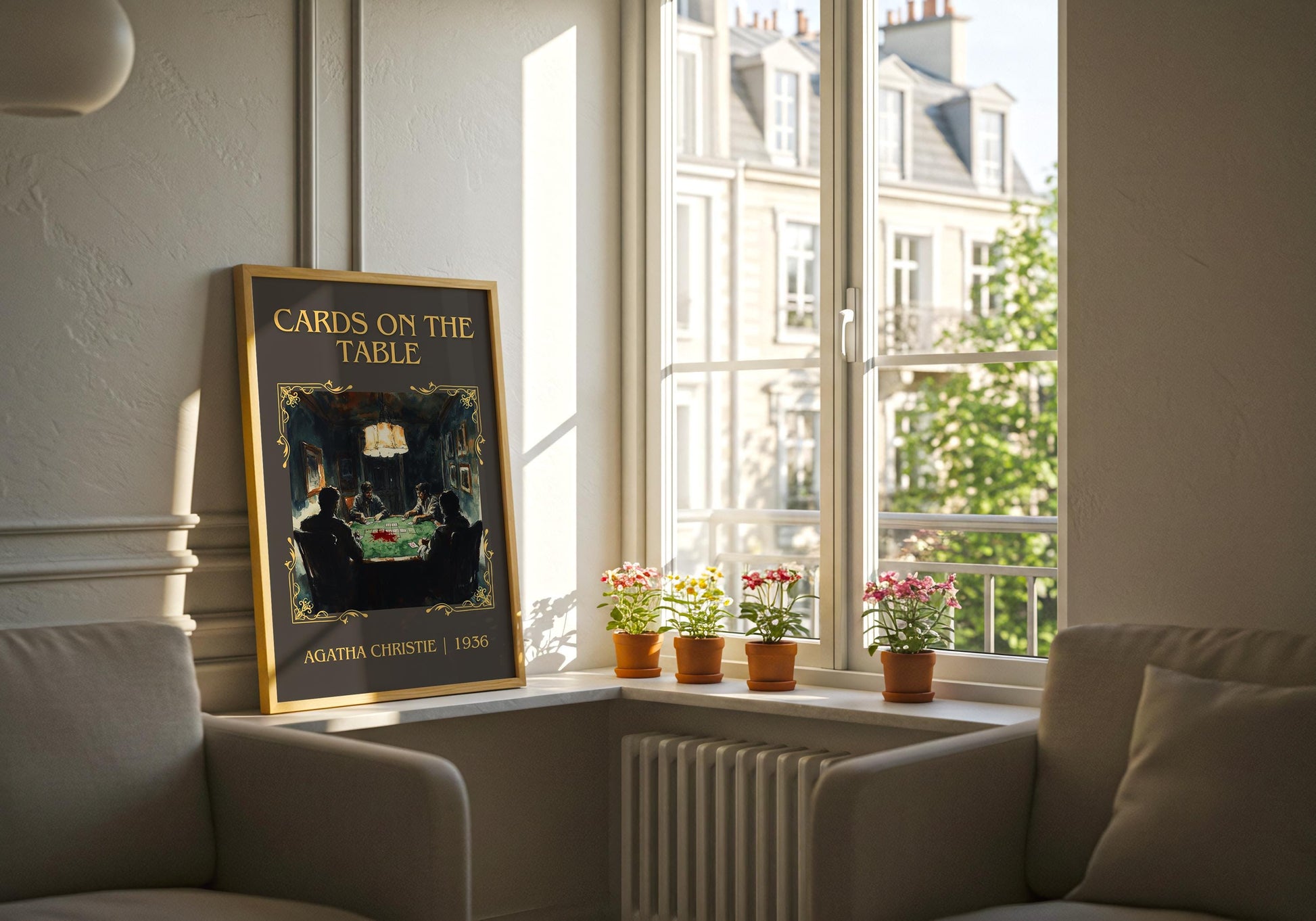Cards On The Table by Agatha Christie High Quality Poster Print. Free Delivery Wall Art. Author & Blurb Book/Novel Minimalist Art Gift