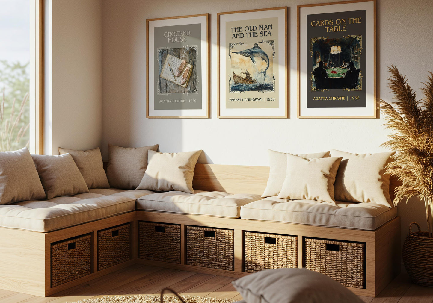 Cards On The Table by Agatha Christie High Quality Poster Print. Free Delivery Wall Art. Author & Blurb Book/Novel Minimalist Art Gift