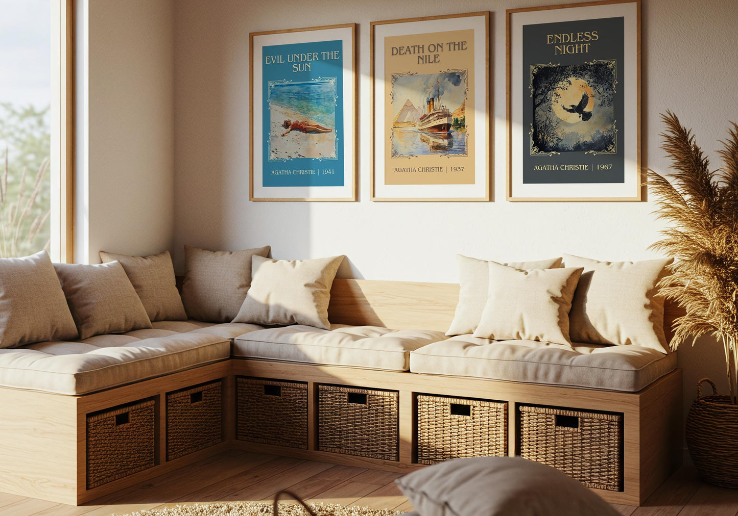 Death On The Nile by Agatha Christie High Quality Poster Print. Free Delivery Wall Art. Author & Blurb Book/Novel Minimalist Art Gift
