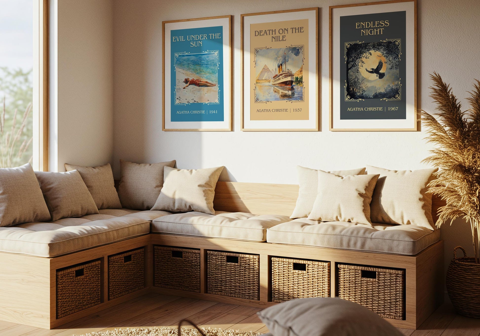 Death On The Nile by Agatha Christie High Quality Poster Print. Free Delivery Wall Art. Author & Blurb Book/Novel Minimalist Art Gift