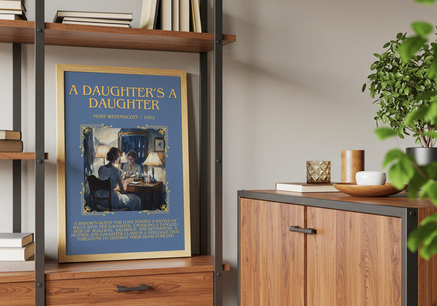 A Daughter's A Daughter by Mary Westmacott Descriptive, High Quality Poster Print.Free Delivery Wall Art. Author & Blurb Book Artwork Cover
