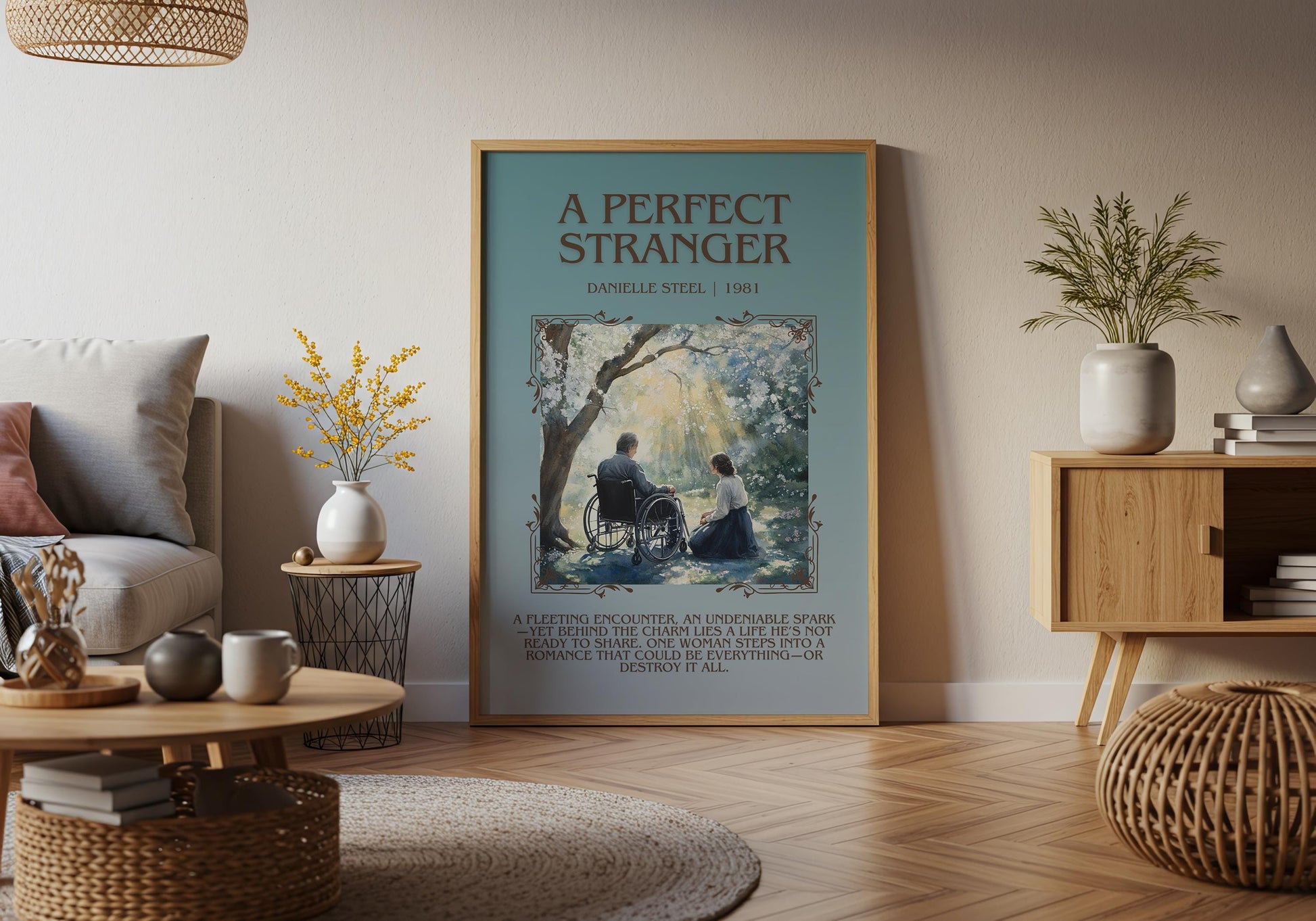 A Perfect Strange by Danielle Steel Descriptive, High Quality Poster Print.Free Delivery Wall Art. Author & Blurb Book Artwork Cover