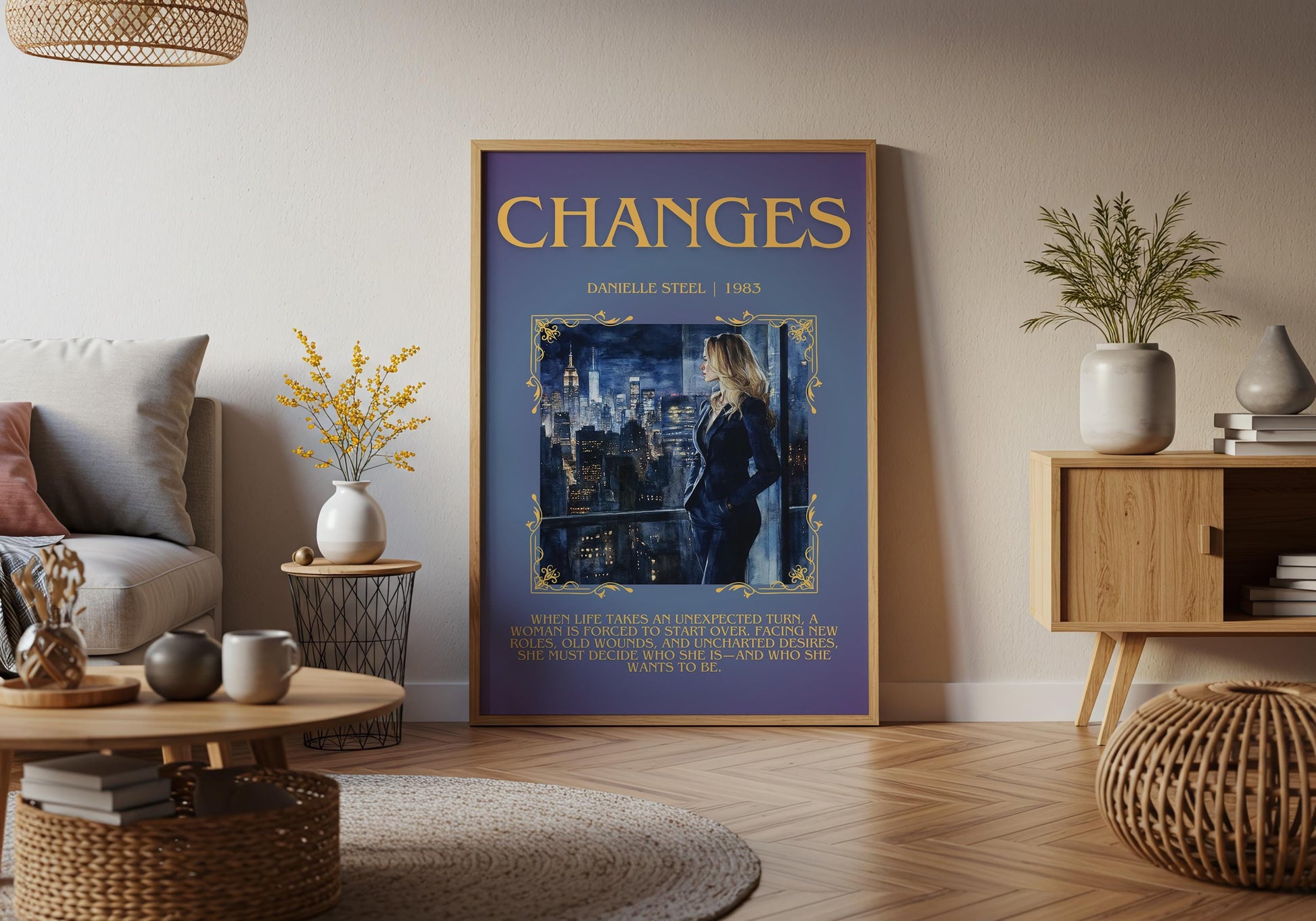 Changes by Danielle Steel Descriptive, High Quality Poster Print.Free Delivery Wall Art. Author & Blurb Book Artwork Cover