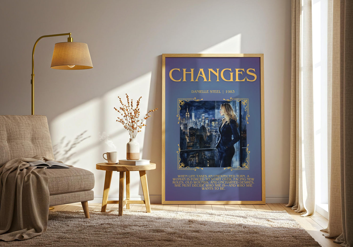Changes by Danielle Steel Descriptive, High Quality Poster Print.Free Delivery Wall Art. Author & Blurb Book Artwork Cover