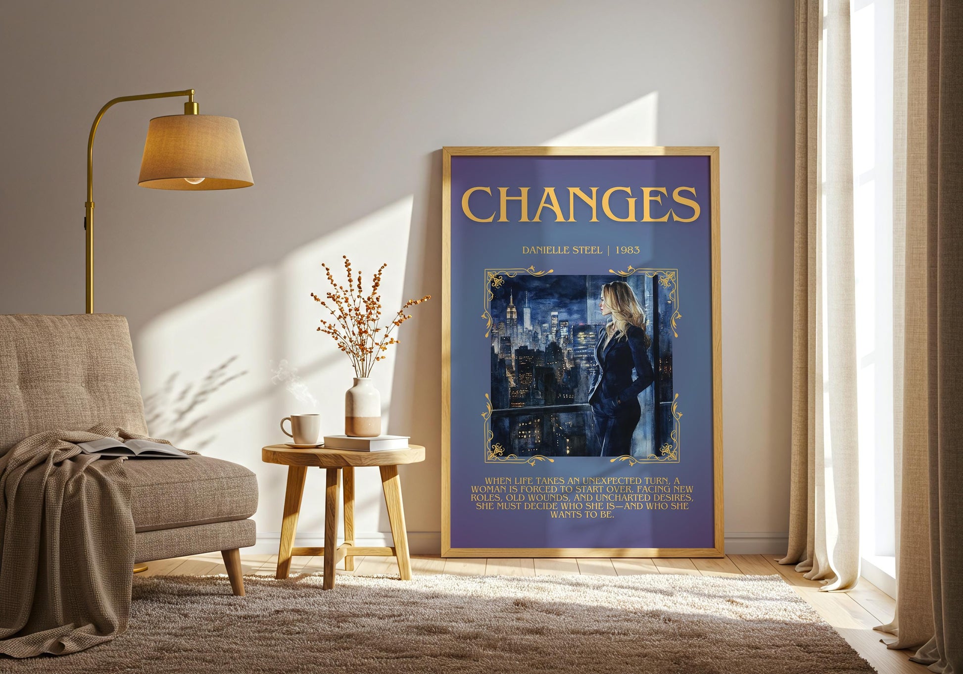 Changes by Danielle Steel Descriptive, High Quality Poster Print.Free Delivery Wall Art. Author & Blurb Book Artwork Cover
