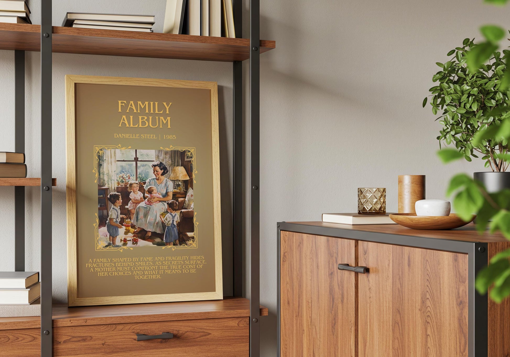 Family Album by Danielle Steel Descriptive, High Quality Poster Print.Free Delivery Wall Art. Author & Blurb Book Artwork Cover