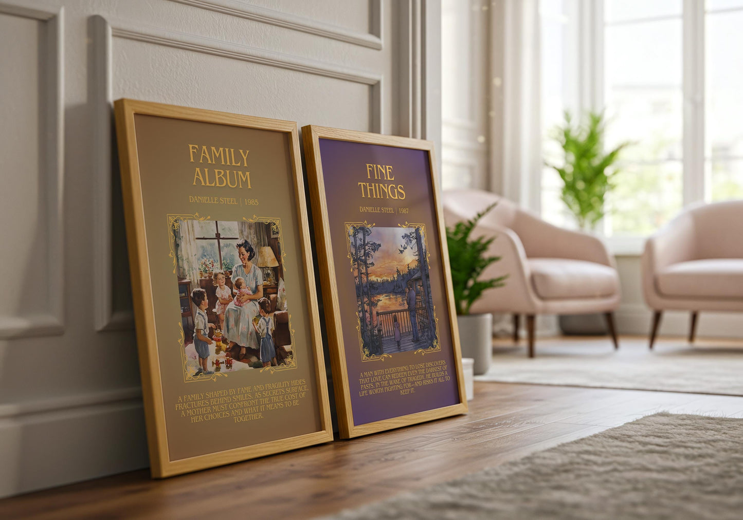 Family Album by Danielle Steel Descriptive, High Quality Poster Print.Free Delivery Wall Art. Author & Blurb Book Artwork Cover