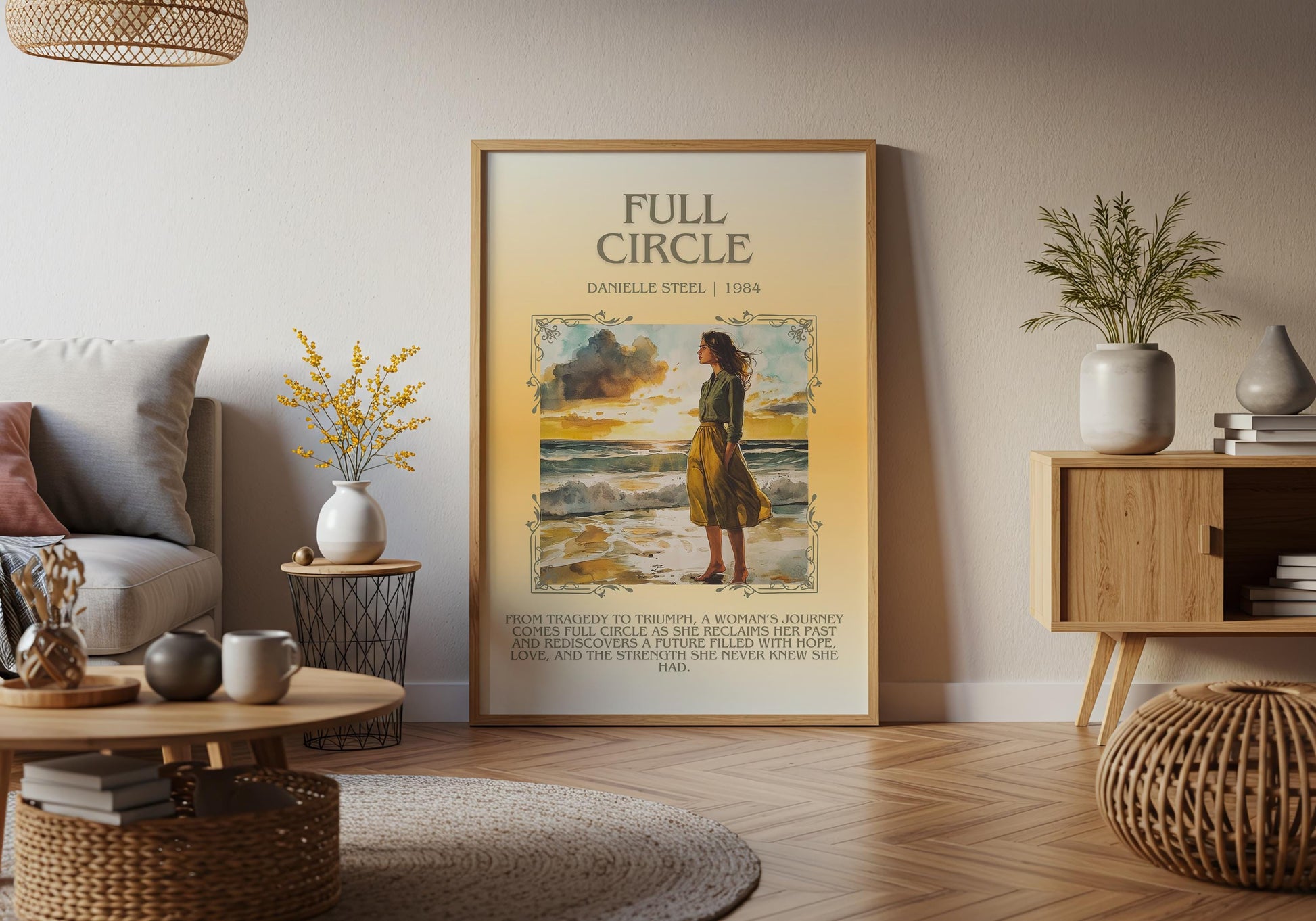 Full Circle by Danielle Steel Descriptive, High Quality Poster Print.Free Delivery Wall Art. Author & Blurb Book Artwork Cover Novel Gift