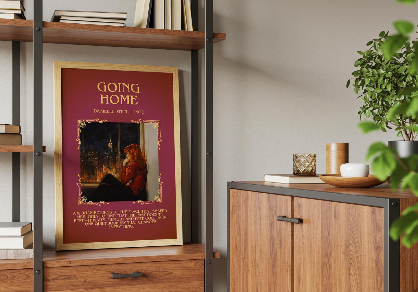 Going Home by Danielle Steel Descriptive, High Quality Poster Print.Free Delivery Wall Art. Author & Blurb Book Artwork Cover Novel Gift