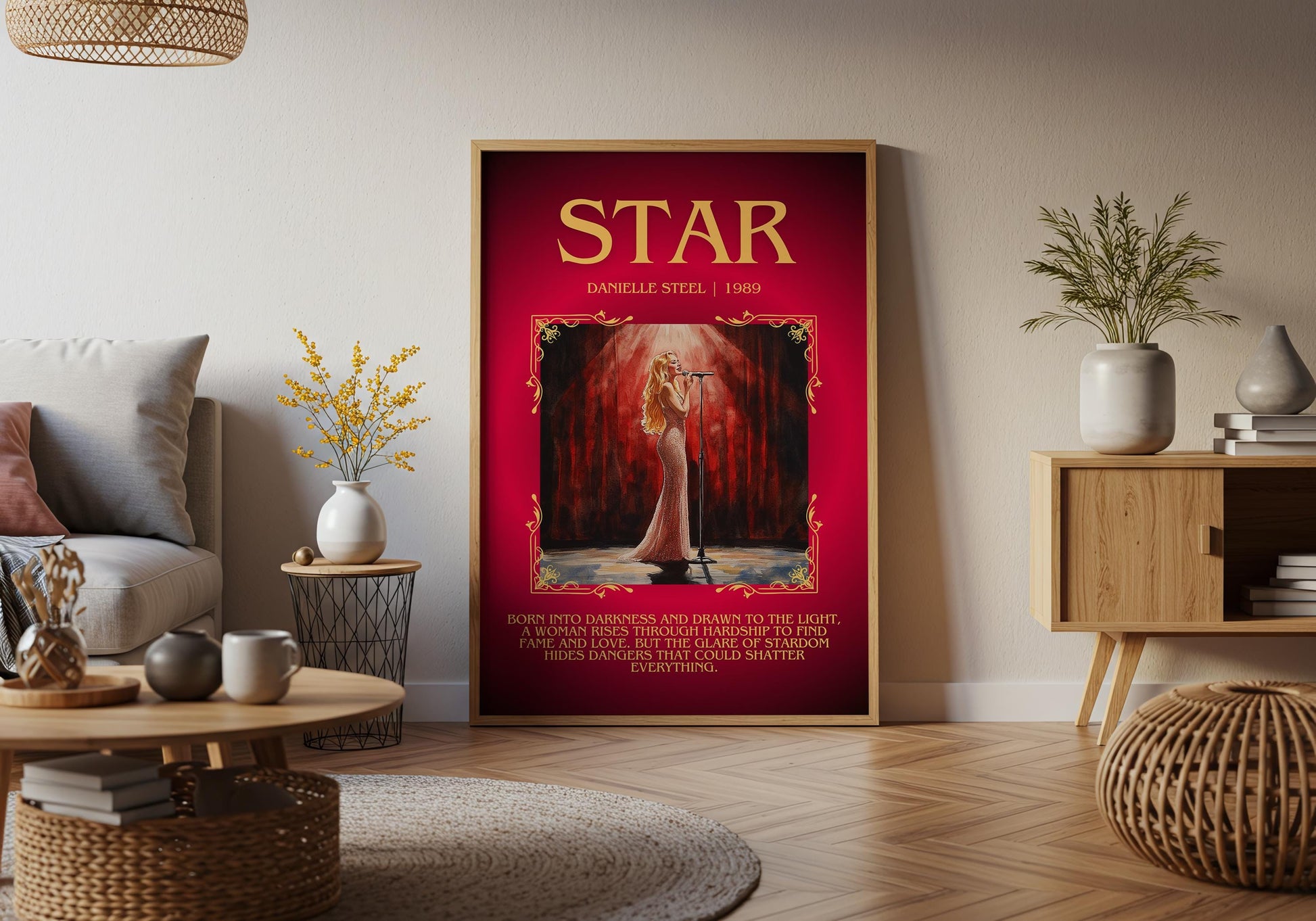 Star by Danielle Steel Descriptive, High Quality Poster Print.Free Delivery Wall Art. Author & Blurb Book Artwork Cover Novel Gift Art