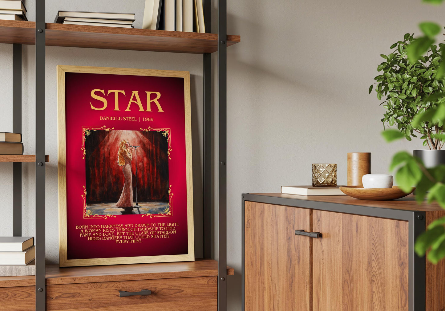 Star by Danielle Steel Descriptive, High Quality Poster Print.Free Delivery Wall Art. Author & Blurb Book Artwork Cover Novel Gift Art