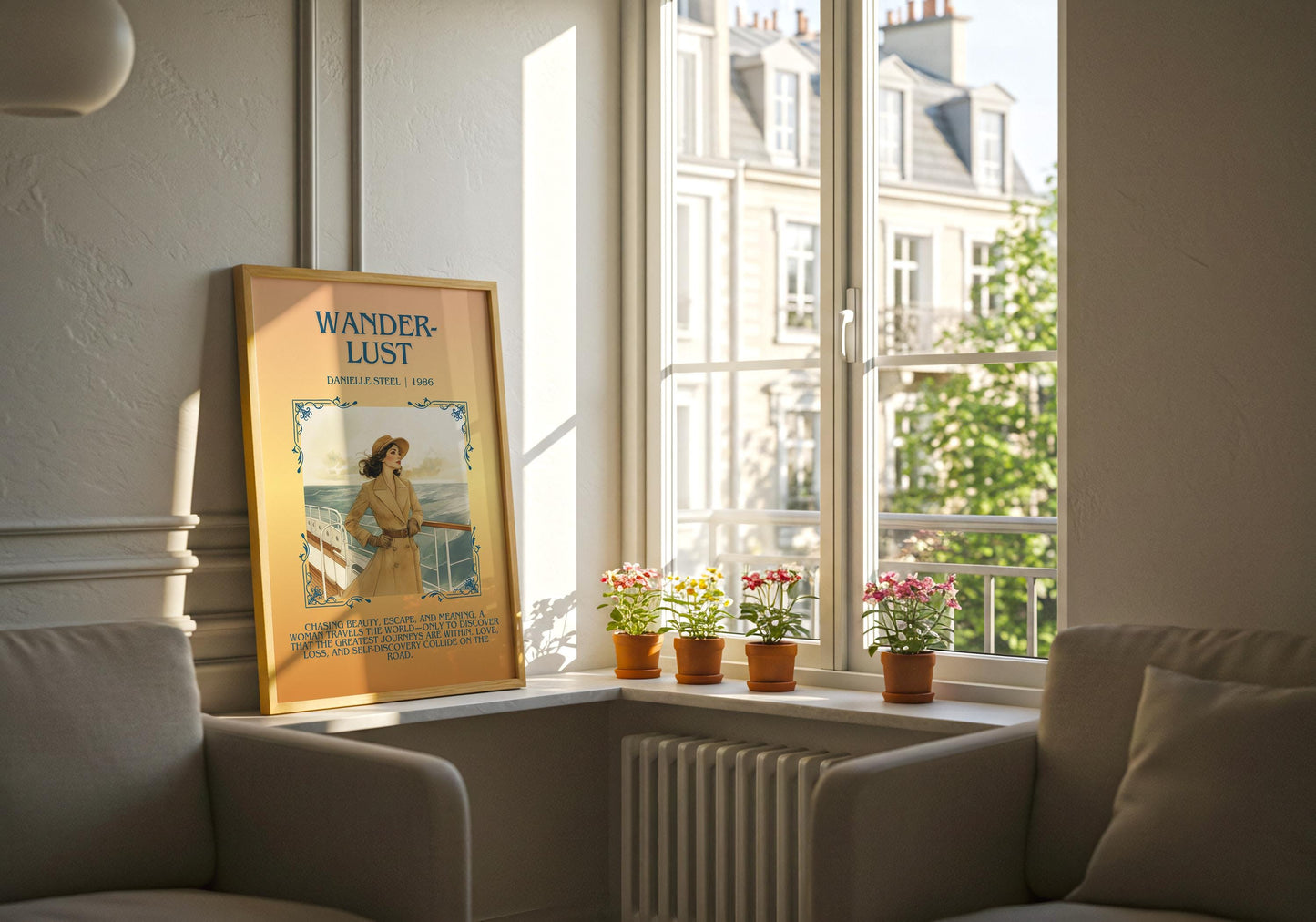 Wanderlust by Danielle Steel Descriptive, High Quality Poster Print.Free Delivery Wall Art-Author & Blurb Book Artwork Novel Cover Gift