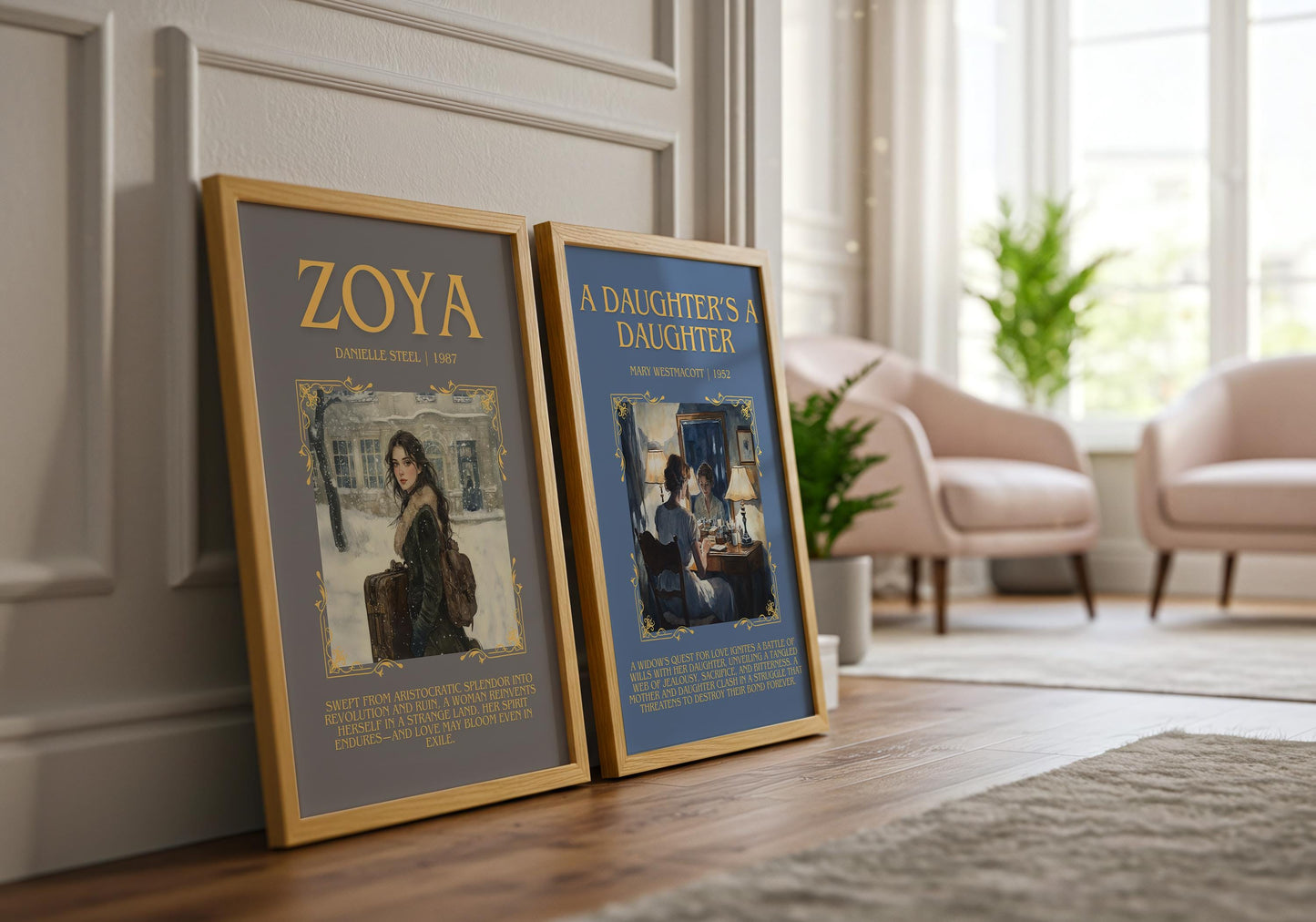 Zoya by Danielle Steel Descriptive, High Quality Poster Print.Free Delivery Wall Art-Author & Blurb Book Artwork Novel Cover Art Gift