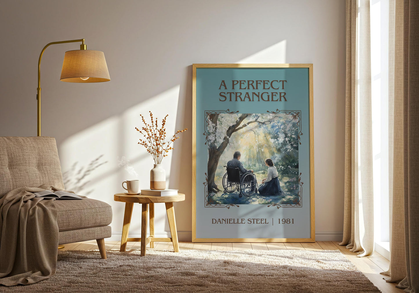 A Perfect Stranger by Danielle Steel High Quality Poster Print. Free Delivery Wall Art-Author&Blurb Book Minimalist Home Gift Cover