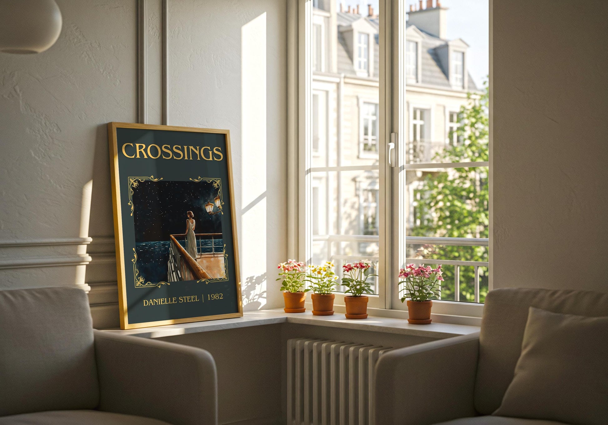 Crossings by Danielle Steel High Quality Poster Print. Free Delivery Wall Art-Author&Blurb Book Minimalist Home Gift Cover