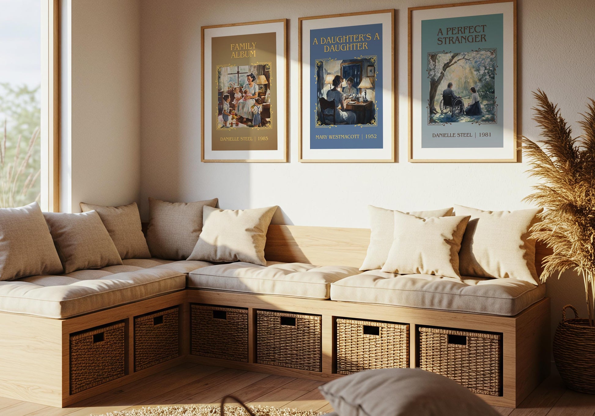 Family Album by Danielle Steel High Quality Poster Print. Free Delivery Wall Art-Author&Blurb Book Minimalist Home Gift Cover Decor Library