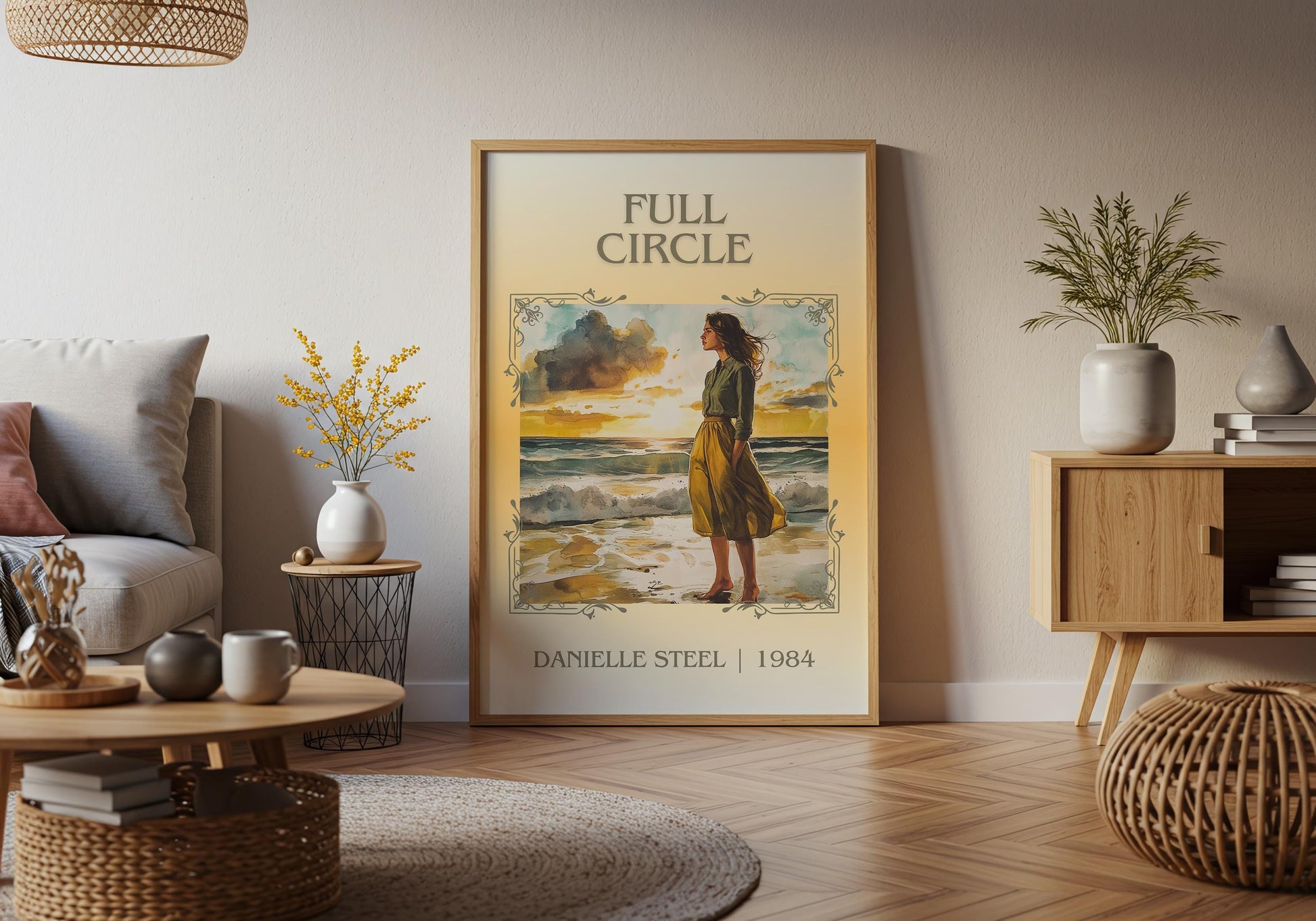 Full Circle by Danielle Steel High Quality Poster Print. Free Delivery Wall Art-Author&Blurb Book Minimalist Home Gift Cover Decor Library