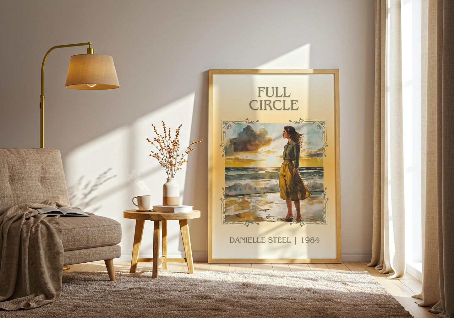 Full Circle by Danielle Steel High Quality Poster Print. Free Delivery Wall Art-Author&Blurb Book Minimalist Home Gift Cover Decor Library